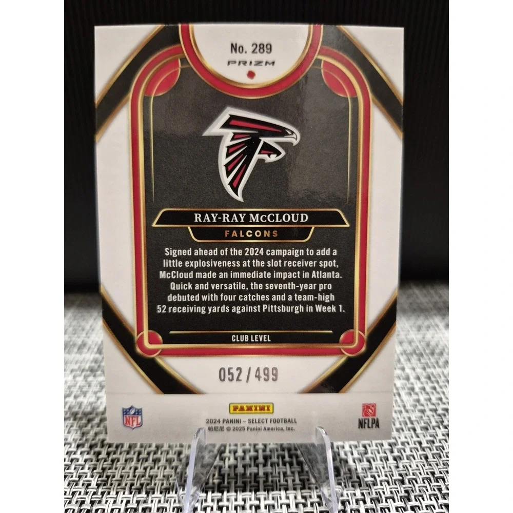 2024 Panini Select Club Level Ray-Ray McCloud‎ #289 Neon Green Shock Prizm /499